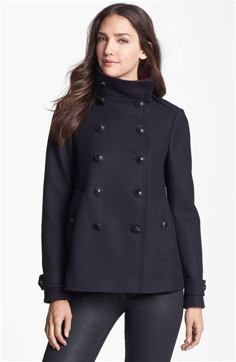 burberry brit pea coat|burberry pea coat women's.